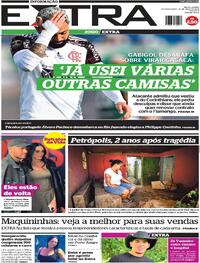 Capa do jornal Extra 20/05/2024