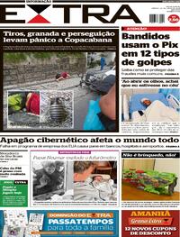 Capa do jornal Extra 20/07/2024