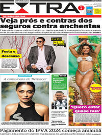 Capa do jornal Extra 21/01/2024