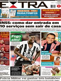 Capa do jornal Extra 21/07/2024