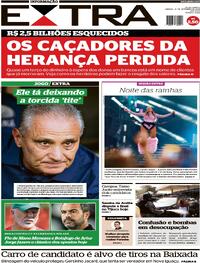 Capa do jornal Extra 21/09/2024