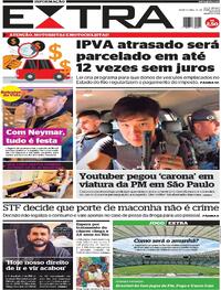 Capa do jornal Extra 26/06/2024