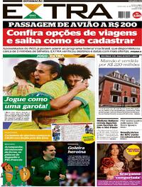 Capa do jornal Extra 26/07/2024