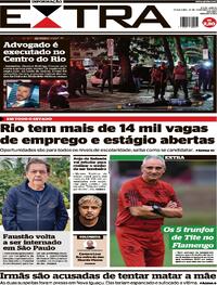 Capa do jornal Extra 27/02/2024