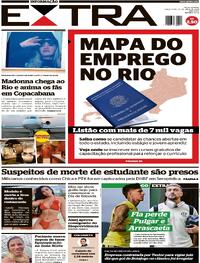 Capa do jornal Extra 30/04/2024