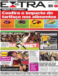 Capa do jornal Extra 01/08/2025