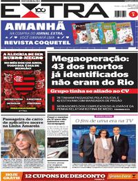Capa do jornal Extra 01/11/2025