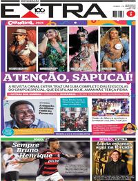 Capa do jornal Extra 02/03/2025