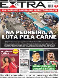 Capa do jornal Extra 07/08/2025