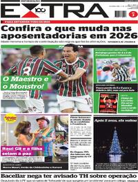 Capa do jornal Extra 08/12/2025