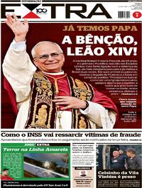 Capa do jornal Extra 09/05/2025