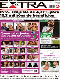 Capa do jornal Extra 11/01/2025