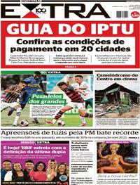 Capa do jornal Extra 13/01/2025