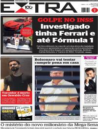 Capa do jornal Extra 13/09/2025