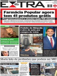 Capa do jornal Extra 14/02/2025
