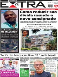Capa do jornal Extra 14/03/2025
