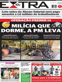 Capa do jornal Extra 14/10/2025