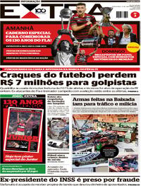 Capa do jornal Extra 14/11/2025
