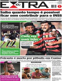 Capa do jornal Extra 15/09/2025