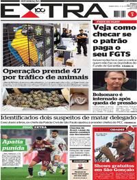 Capa do jornal Extra 17/09/2025