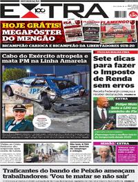 Capa do jornal Extra 18/03/2025