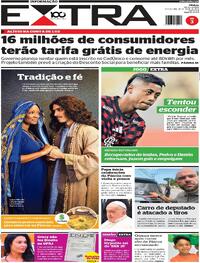 Capa do jornal Extra 18/04/2025