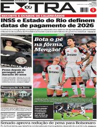 Capa do jornal Extra 18/12/2025