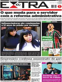 Capa do jornal Extra 20/08/2025