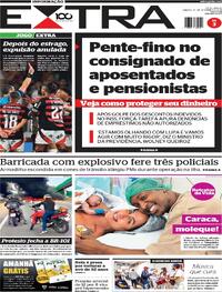 Capa do jornal Extra 20/09/2025