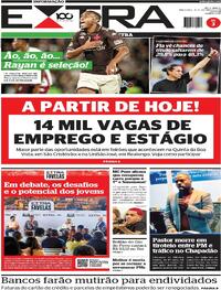 Capa do jornal Extra 21/10/2025
