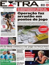 Capa do jornal Extra 22/02/2025