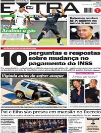 Capa do jornal Extra 22/08/2025