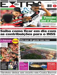 Capa do jornal Extra 22/09/2025