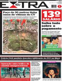 Capa do jornal Extra 22/10/2025