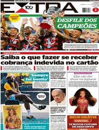 Capa do jornal Extra 23/02/2025