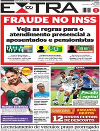 Capa do jornal Extra 23/05/2025