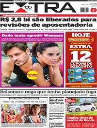Capa do jornal Extra 23/08/2025