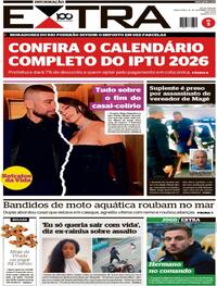 Capa do jornal Extra 23/12/2025