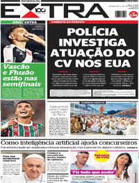 Capa do jornal Extra 24/02/2025