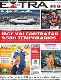Capa do jornal Extra 24/10/2025