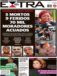 Capa do jornal Extra 25/01/2025