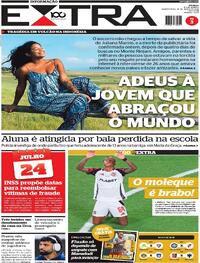 Capa do jornal Extra 25/06/2025