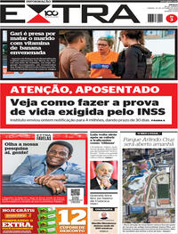 Capa do jornal Extra 25/10/2025