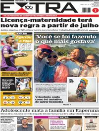 Capa do jornal Extra 26/06/2025