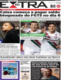 Capa do jornal Extra 27/02/2025