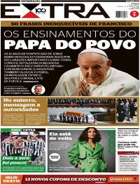 Capa do jornal Extra 27/04/2025