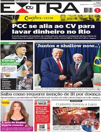 Capa do jornal Extra 27/10/2025