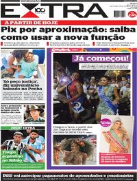 Capa do jornal Extra 28/02/2025