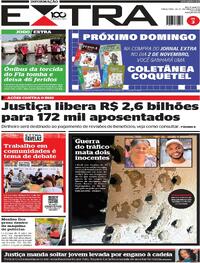 Capa do jornal Extra 28/10/2025