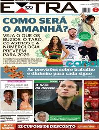Capa do jornal Extra 28/12/2025
